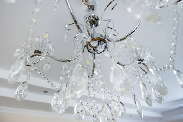 Decoración Araña Sala Estar Lámpara Cristal Cristal — Foto de Stock