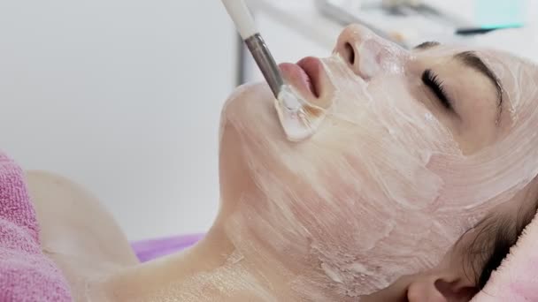 Maschera Peeling Viso Trattamento Bellezza Spa Cura Della Pelle Donna — Video Stock