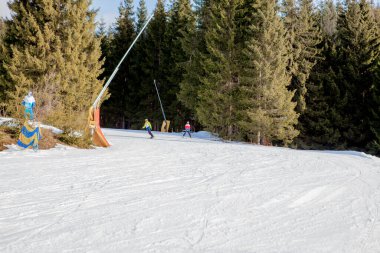 Kayakçılar ve Ukrayna 'daki kayak bölgesi başkanları.