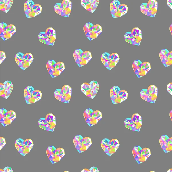 Valentine diamond seamless vector pattern — Stock Vector