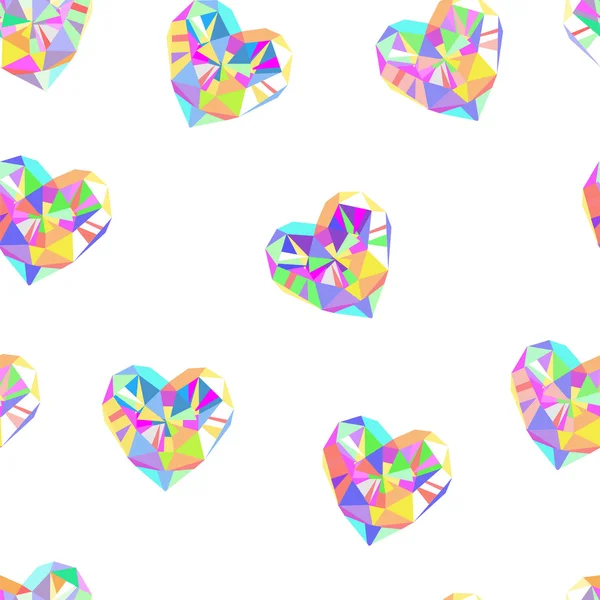 Valentine diamant blanc motif vectoriel sans couture — Image vectorielle