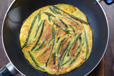 Omlet yeşil fasulye