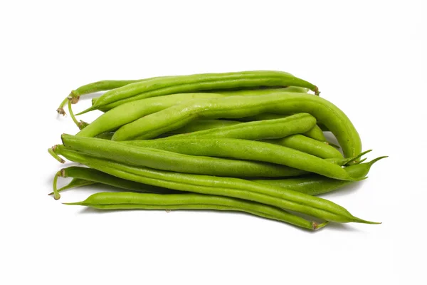 Organické zelené fazolky — Stock fotografie