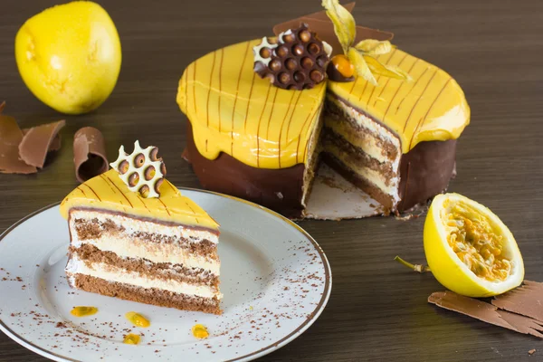 Passion fruit cake — Zdjęcie stockowe