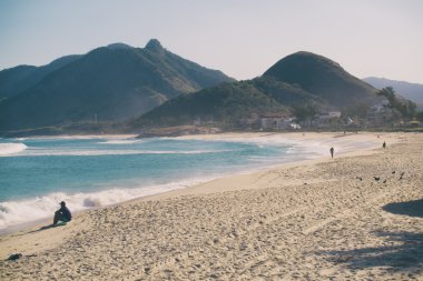 Macumba's Beach in Rio de Janeiro clipart