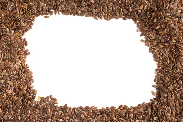 Brown Linseed frame — Stock Photo, Image