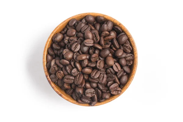 Kaffeebohnen in eine Schüssel — Stockfoto