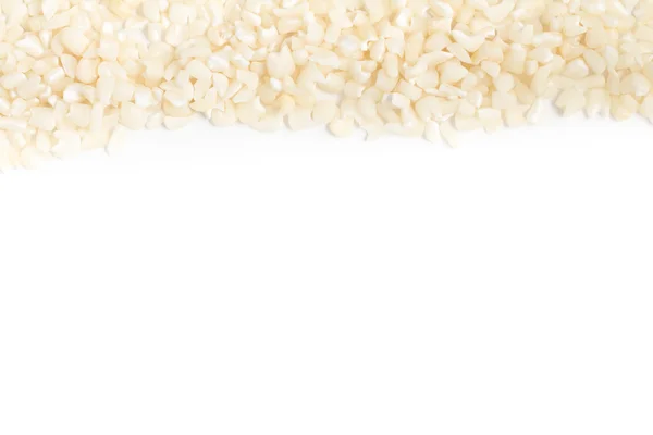 White grated corn kernels Frame — Stock Photo, Image