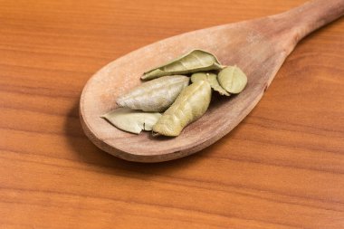 Brezilyalı Boldo içine bir kaşık bırakır