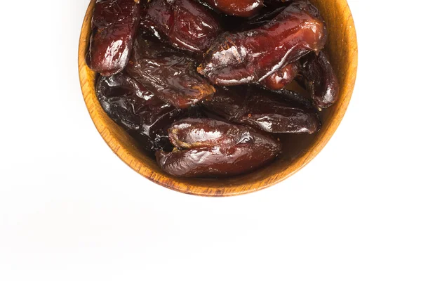 Dried Dates into a bowl. Tamara — Stock Photo, Image