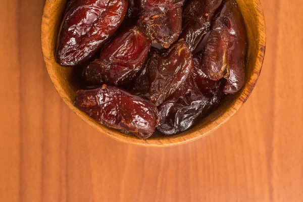 Dried Dates into a bowl. Tamara — Stock Photo, Image