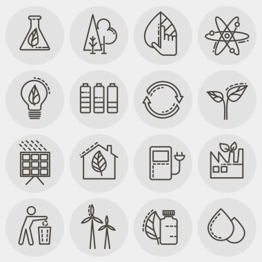 Ekoloji web Icons set