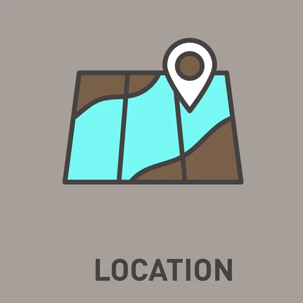 Pictogram van de map met gedrukte mark — Stockvector