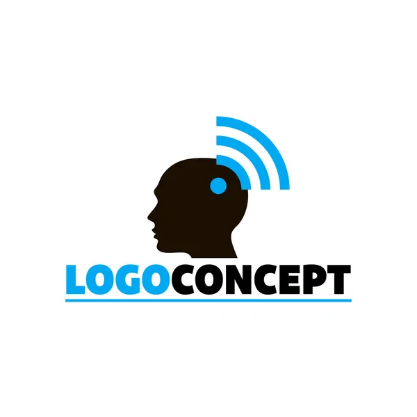 Логотип с беспроводной технологией — стоковый вектор