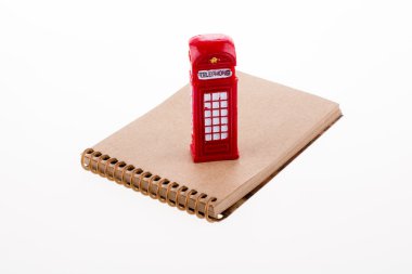 Telephone boot with notebook clipart