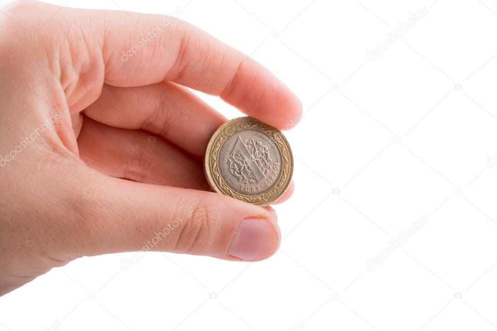 Metal Coin in hand