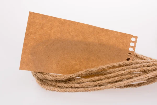 Kawałek rozdarty papier i liny — Zdjęcie stockowe