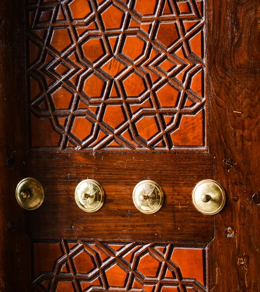 Ottoman wood art closeup view