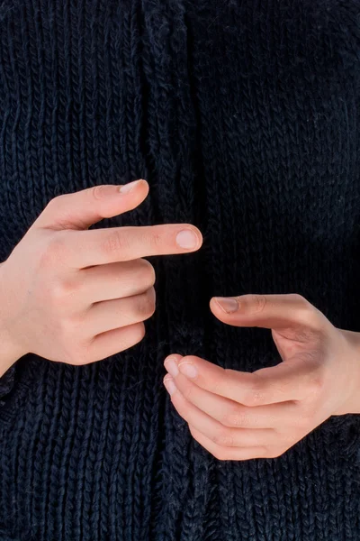 Mano haciendo un gesto — Foto de Stock