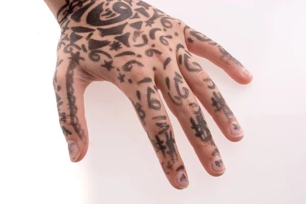 Hand with tattoo — Stock Photo, Image
