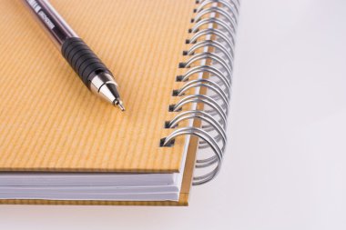 kalem defter üzerinde