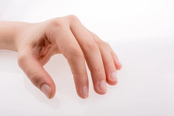 Hand placed on a background — Stock Photo, Image