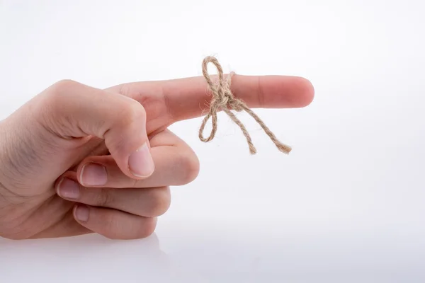 Hand gebonden met een lint — Stockfoto