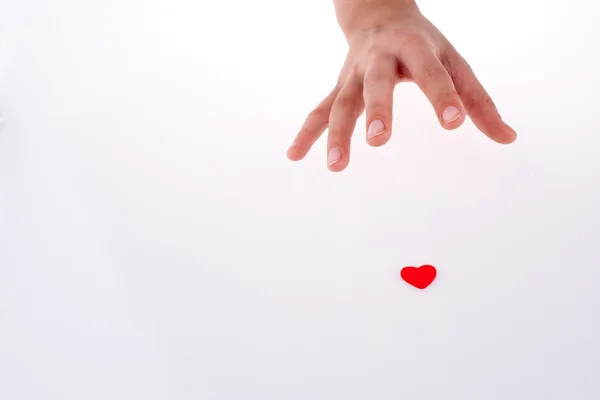 Mano con corazón — Foto de Stock