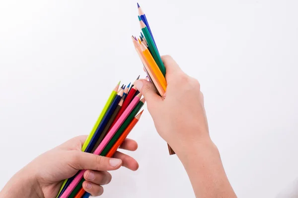 Hand holding Pencils — Stock Photo, Image