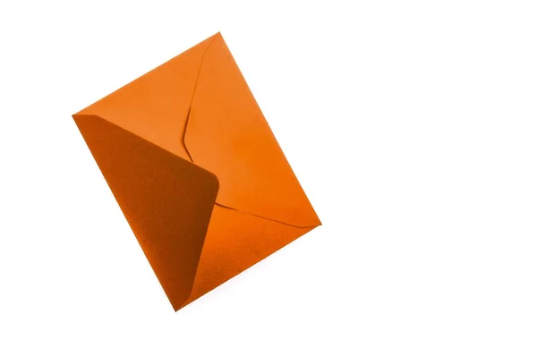Geïsoleerde oranje kleur envelop — Stockfoto
