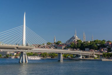 Süleyman Camii, güzel İstanbul manzarası. Türkiye