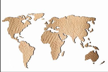 Dünya haritası kabaca küresel iş kavramları olarak çizildi