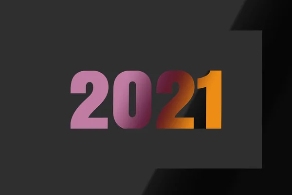 Yeni Yıl 2021 Modern Konseptle 2021 Yılınız Kutlu Olsun — Stok fotoğraf