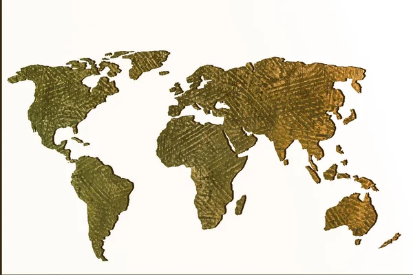 Dünya Haritası Kabaca Küresel Kavramları Olarak Çizildi — Stok fotoğraf