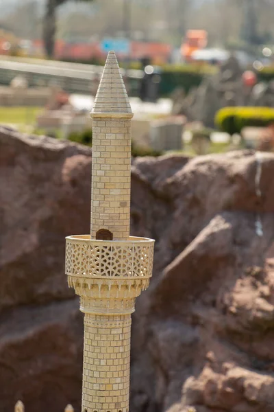 Copia Escala Vista Exterior Del Minarete Una Mezquita Concepto Viaje — Foto de Stock