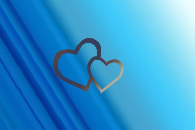 Birbirine bağlı iki kalp. Kırmızı kalplerin modaya uygun bir geçmişi var. Sevgililer Günü, aşk, evlilik kavramı