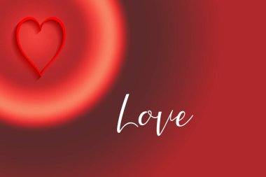 Aşk ve özenin sembolü olarak kalp şekli. Sevgililer Günün kutlu olsun.