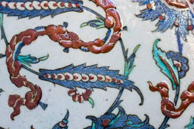 Osmanlı el yapımı çiçek desenli Türk fayansları