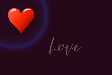 Aşk ve özenin sembolü olarak kalp şekli. Sevgililer Günün kutlu olsun.