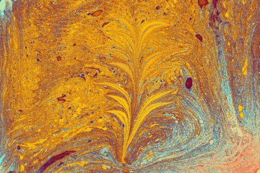 Soyut boyalı yaratıcı ebru sanat arka planı. Mermer desenli çiçek desenleri