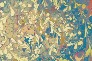 Soyut boyalı yaratıcı ebru sanat arka planı. Mermer desenli çiçek desenleri