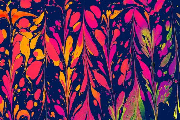 Kreative Ebru Kunst Hintergrund Mit Abstrakter Farbe Marmorierende Textur Florale — Stockfoto