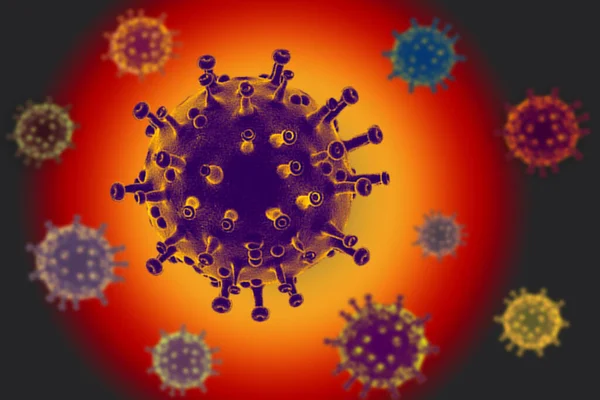 Coronavirus Malattia Covid Sfondo Focolaio Smettere Diffondere Virus Corona Epidemia — Foto Stock