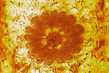 Soyut boyalı yaratıcı ebru sanat arka planı. Mermer desenli çiçek desenleri