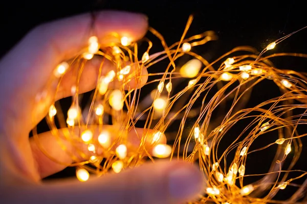 Brillante Luz Festiva Decoración Fiesta Navidad Conjunto Fondo Luminoso —  Fotos de Stock