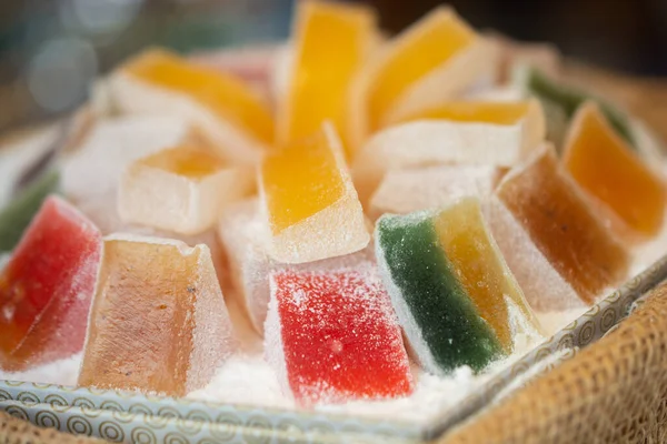 Load Traditional Turkyně Delight Lokum Sugar Coated Soft Candy — Stock fotografie