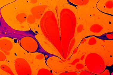 Canlı renklerin yoğun renkli bir karışımı. Soyut modern aşk konsepti romantik arka plan şablonları tasarımı