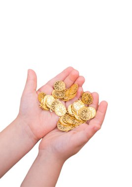 Beyaz zeminde Türk altını, altın sikkeler