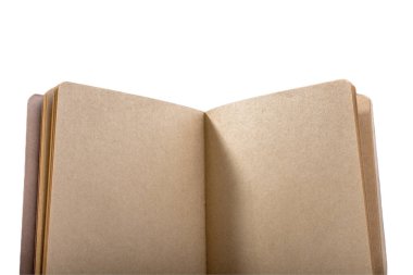 Not defteri çizelgesi sayfaları. Beyaz üzerine izole edilmiş boş not defteri.