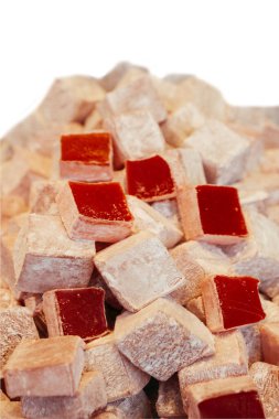 Doğulu tatlılar Türk lokumu. Türklerin lezzet çeşitleri.